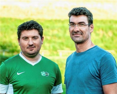 Die Trainer des SVR: Elvis Nurikic (links) und Michael Ostermaier.Foto esc