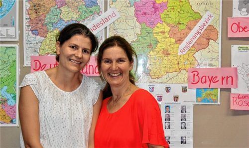 Ein Erfolgstandem, das Schüler im Leben verankern will: Sozialpädagogin Silke Fischer (links) und Lehrerin Eva Kigle.Foto ge