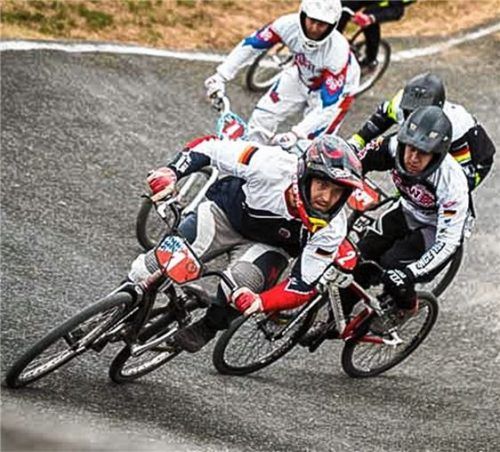 Erich Grabichler vom Maloja BMX Team setzte sich konstant in allen Vorläufen und im Finale an die Spitze und holte erneut den deutschen BMX-Meistertitel auf seinem 24“-Rad.Foto Smail Mast- Mediendesign