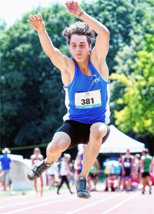 Kilian Schlemer vom TSV Bad Endorf gewann Bronze im Zehnkampf der Jugend U20.Foto Stuffer