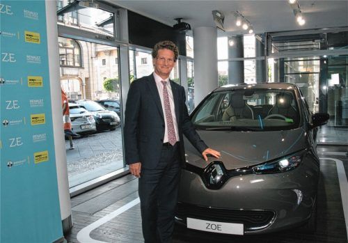 Renault-Vorstand Gilles Normand, Chef der Elektrosparte, bei der Eröffnung des „Electric Vehicle Experience Center“ in Berlin. Foto Auto-Medienportal.Net/Axel F. Busse