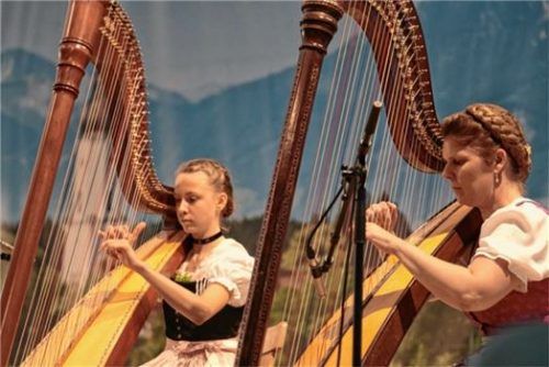 Sanfte Klänge: Echte bayerische Volksmusik stand mit dem Hofstätter Harfenduo auf dem Programm.