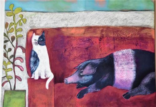 Tierisches und allzu Menschliches: Tiere sind die Protagonisten in den Bildern von Elisabeth Opperer. Schlecker