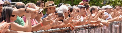 Viel Beifall gab es von den vielen einheimischen Tennisfans für das Team vom TC 1860 Rosenheim.