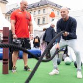 Läufer mit Spenderherz