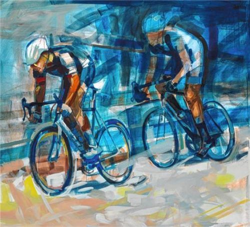 Auch dieses sportliche Werk von Monika Dietrich-Barthkiewicz ist zu sehen. Foto re