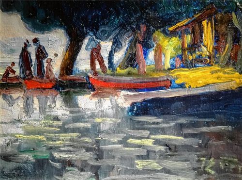 Das Motiv „Strandwirtshaus“ von Julius Exter erinnert an die ehemalige Wirtschaft „Enzwieser“ nahe des Dampferstegs, die es heute nicht mehr gibt. Viele Motive faszinieren heute deshalb als historisches Dokument über die Faszination ihrer Farbkraft hinaus. Effner