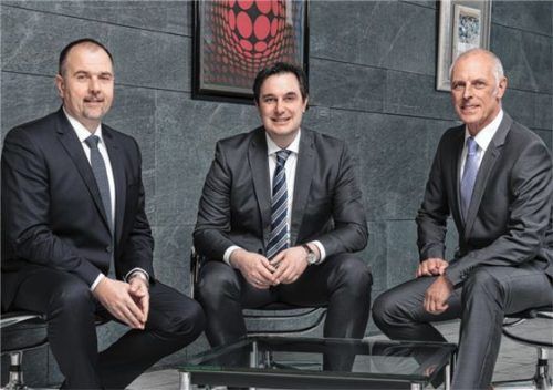 Der Vorstand der AlzChem: Finanzvorstand Andreas Niedermaier, Vorstandsvorsitzender Ulli Seibel und Leiter des operativen Geschäfts, Klaus Dieter Englmaier. Foto re