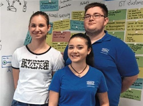 Die „Digital Youngsters“ von ODU: Drei Azubis haben Ideen für die Ausbildung der Zukunft erarbeitet. Foto re