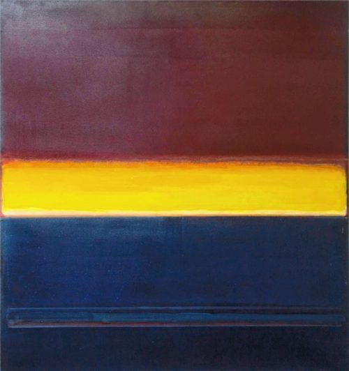 „Ohne Titel“ (Acryl auf Leinwand): Dem Maler Hermann Wagner ist eine Sonderschau gewidmet. Fotos Berger