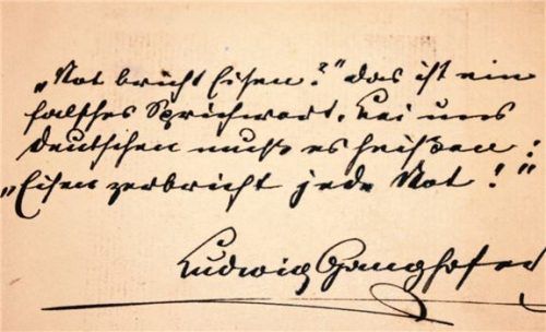 Originalhandschrift von Ludwig Ganghofer.