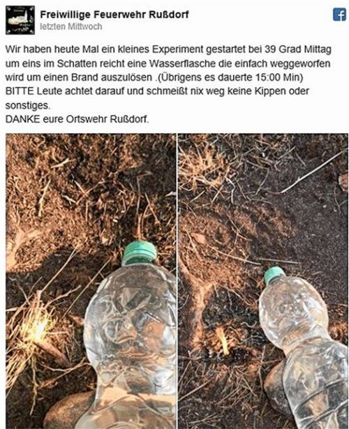 Wenn aus Wasser Feuer wird: Dieses Experiment wurde per Facebook deutschlandweit verbreitet.