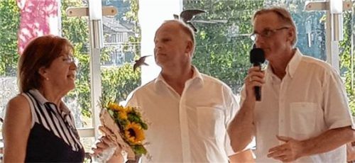 Bei der Siegerehrung zur 15. Golftrophy der Polizeiinspektion Flughafen München.Foto  re