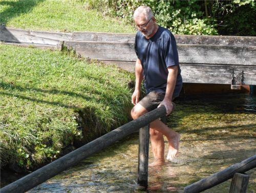 Die beiden Kneipp-Anlagen im Ort – eine hinter dem Rathaus, die andere weiter hinten an der Zellerhornstraße – wird sowohl von Einheimischen als auch von Gästen gern genutzt.Fotos elk
