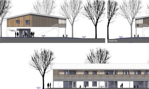 Erste Skizzen der geplanten Kindertageseinrichtung in Pfaffenhofen. Planungsgruppe Strasser GmbH