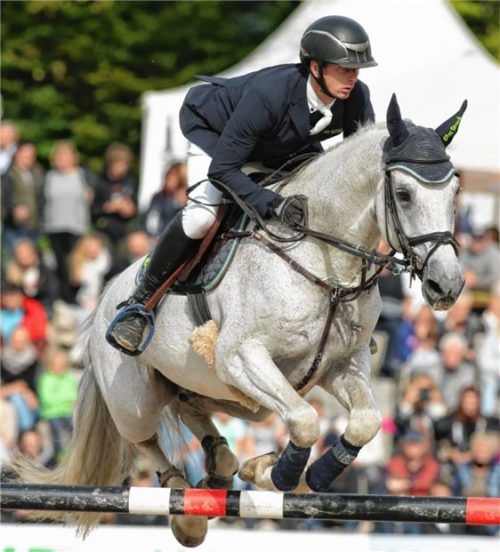 Felix Hassmann mit Cayenne gewann den Großen Preis von Ising.Foto Weitz