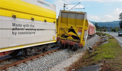 Verletzt wurde bei dem Bahnunfall niemand. Der Sachschaden belief sich allerdings auf rund 300000 Euro. Foto Reisner