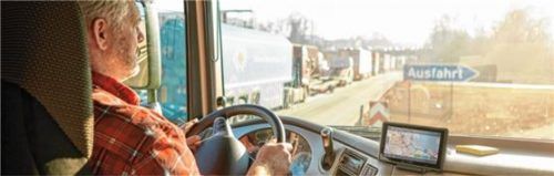 Lkw mit Navigation von TomTom.Foto TomTom