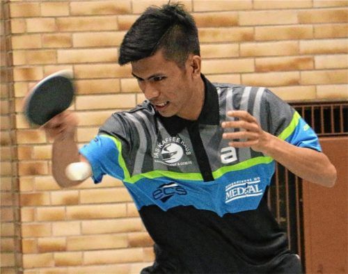 Muhamad Ashraf Haiqal zeigte im ersten Heimspiel sowohl im Doppel wie auch im Einzel seine herausragenden Qualitäten.Foto Erlich