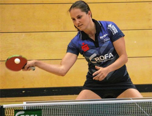 Sabine Winter blieb zum Saisonauftakt sowohl im Doppel wie später auch im Einzel ungeschlagen.Foto Erlich