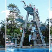 Zum Saisonabschluss: Splashdiving-Weltmeister lässt es im Waldbad nochmal spritzen