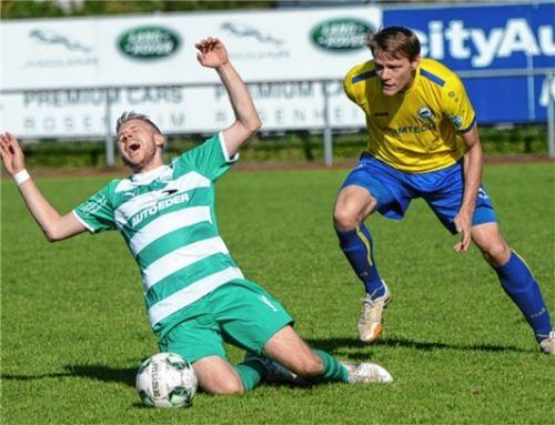 Das tat weg: Dominik Reichmacher und seine Mitspieler vom SBR wurden von Bogen unsanft gebremst. Foto  Ruprecht
