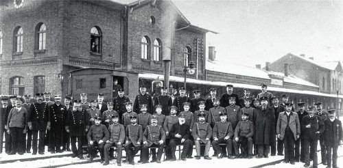Der Bahnhof Neumarkt an der Rott als Station der „Sekundärbahn“ im Jahr 1902.Foto Walter Jani/Stadtarchiv Neumarkt-St. Veit