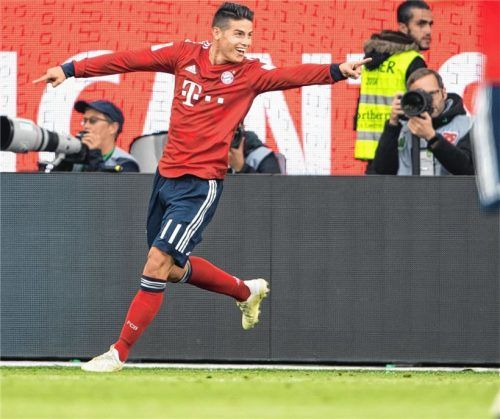Einer der besten Fußballer im Bayern-Team: Der Kolumbianer James Rodriguez. Foto dpa