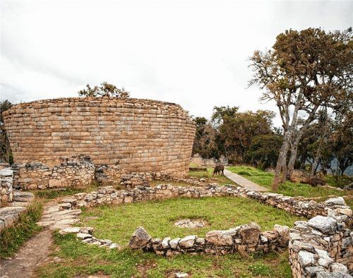 Im Inneren von Kuélap können bis zu 420 runde Steinhäuser mit Zick-Zack-Verzierungen und Friesen in Form von Parallelogrammen bewundert werden. Foto César Vallejos PROMPERÚ