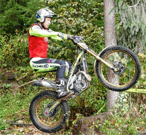 Jonas Widschwendter von der MTG Kiefersfelden gewann in Lunz am See das Finale zur österreichischen Trial-Staatsmeisterschaft.Foto Schmid