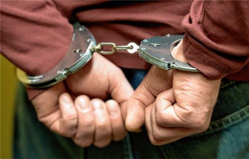 Letztlich waren fünf Polizeibeamte notwendig, um den psychisch kranken 22-Jährigen zu bändigen und in eine Zelle zu bugsieren.Foto  dpa