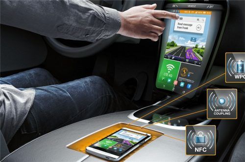 So stellt man sich bei Continental den multifunktionellen Smartphone-Terminal im Fahrzeug vor. Foto ct