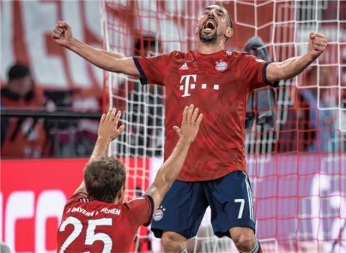 Wollen gegen Gladbach wieder jubeln: Franck Ribery und Thomas Müller. Foto dpa