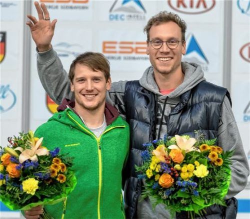 Karriereende: Moritz Geisreiter (rechts) und Hubert Hirschbichler.