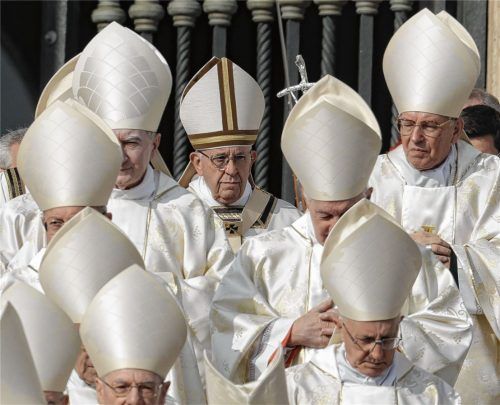 Drastische Worte: Papst Franziskus (Mitte) verglich Abtreibung mit Auftragsmord: „Ist es richtig, ein menschliches Leben zu beseitigen, um ein Problem zu lösen?“ Foto dpa