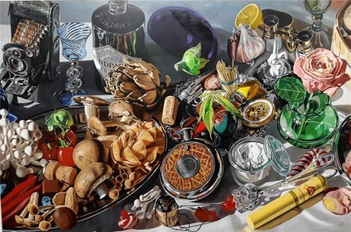 „Stillleben“ von Thomas Kaemmerer, 2018, Öl auf Leinwand. Foto Hesse