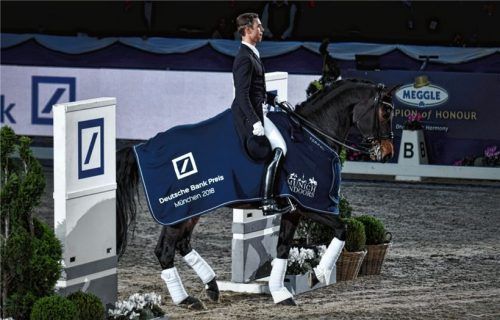 Benjamin Werndl ging auf „Famoso“ in seinem ersten Grand Prix-Spezial bei den Munich Indoors als Sieger hervor. Foto equine