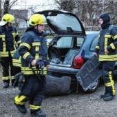 Opel Corsa gerät in Brand