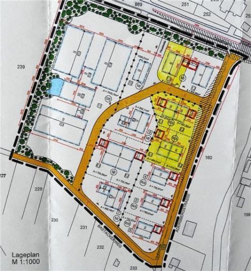Der neue Entwurf für das Baugebiet an der Adersberger Straße sieht unter anderem sieben Parzellen im allgemeinen Wohngebiet vor. Vier von ihnen darf die Gemeinde weiterleiten. Foto  Eder