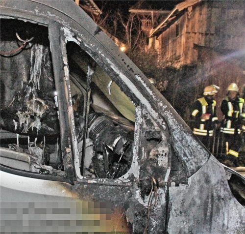 Völlig ausgebrannt: der Fiat Ducato, an dem das Feuer ausgebrochen war. Fotos Reisner