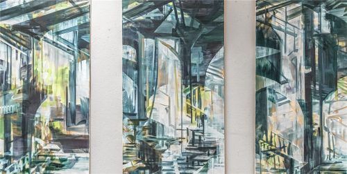 Werke von Thomas Hellinger sind ebenfalls in der Dozentenausstellung zu sehen, die von 22 neuen Künstlern bereichert wird. Foto re