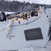 Schneefälle führten zu spiegelglatten Straßen