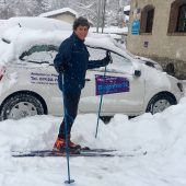 Auf Skiern zu den Patienten