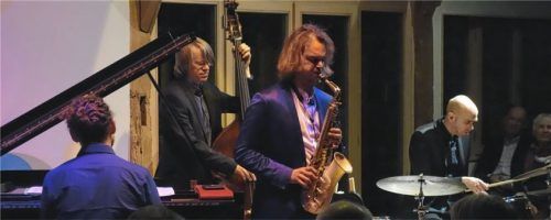 Allesamt mehrfache Preisträger: Rainer Böhm (Klavier), Henning Sieverts (Bass), Florian Trübsbach (Saxofon) und Bastian Jütte (Schlagzeug). Foto Friedrich