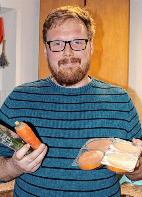 Andreas Sandmeyer setzt sich in Rosenheim aktiv für die Lebensmittelrettung ein. Er wirft nichts weg, was noch zu verwenden ist. Foto Wunsam