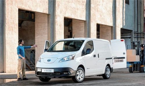 Emissionsfreie Fortbewegung im Transportverkehr ist mit dem Nissan e-NV200 kein Problem. Foto  Nissan