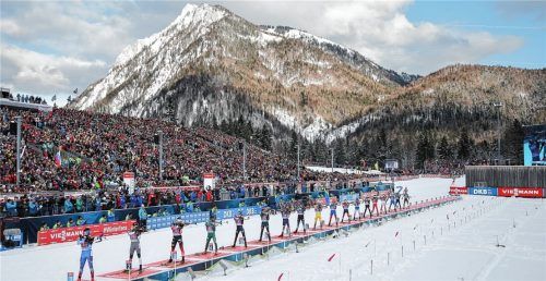 Lange auf der Kippe, konnte der Weltcup in Ruhpolding am Ende vor herrlicher Kulisse stattfinden.Foto Weitz