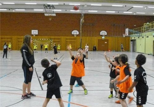 Spaß beim Spiel: Das steht im Training der F-Jugend der VfL-Handballabteilung im Vordergrund.Foto kme
