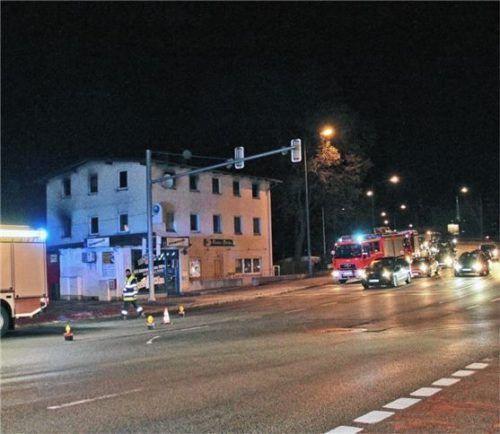 Brandalarm: Die Einsatzkräfte rückten am Samstag in die Münchener Straße aus.Foto reisner