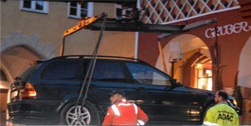 Das Auto der rumänischen Diebesbande wurde in Wasserburg sichergestellt. Foto barth